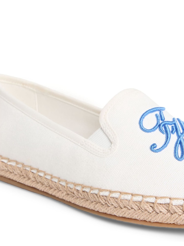 Tommy Hilfiger Natural Logo Embroidery Canvas Espadrilles - Image 5 of 5 Tommy Hilfiger Natural Logo Embroidery Canvas Espadrilles - Image 5 of 5