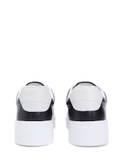 שחור - Tommy Hilfiger Logo Leather Platform Cupsole Trainers - תמונה 4 מתוך 5