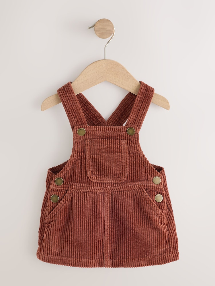 Maple Brown Cord Pinafore Dress (3mths-8yrs) - Image 1 of 5