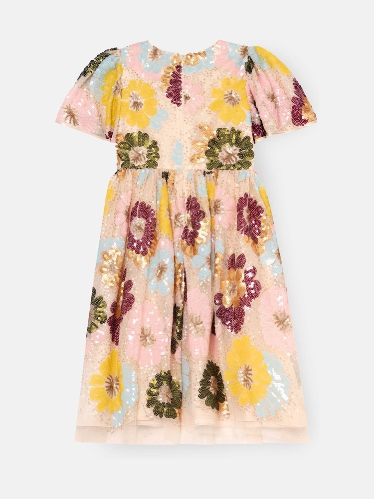 Angel & Rocket White Verity Flower Sequin Dress - Image 7 of 7