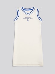 U.S. Polo Assn Cream Script V-Neck Sleeveless Dress - Image 5 of 7