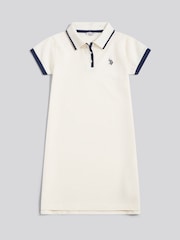 U.S. Polo Assn Off White Cap Sleeve Polo Dress - Image 1 of 3
