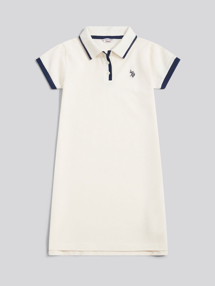 U.S. Polo Assn Off White Cap Sleeve Polo Dress - Image 1 of 3