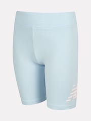 New Balance Blue Stacked Logo Cycle Shorts - Image 6 of 6