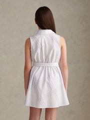 U.S. Polo Assn Purple Check Sleeveless Shirt Dress - Image 4 of 7