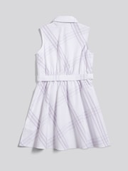 U.S. Polo Assn Purple Check Sleeveless Shirt Dress - Image 6 of 7