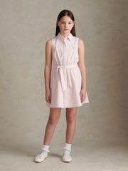 U.S. Polo Assn Pink Striped Sleeveless Shirt Dress - Image 3 of 7
