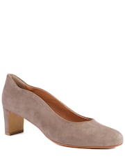 Jones Bootmaker Brown Regular Fit Zoey Leather Court Shoes - Image 2 of 5