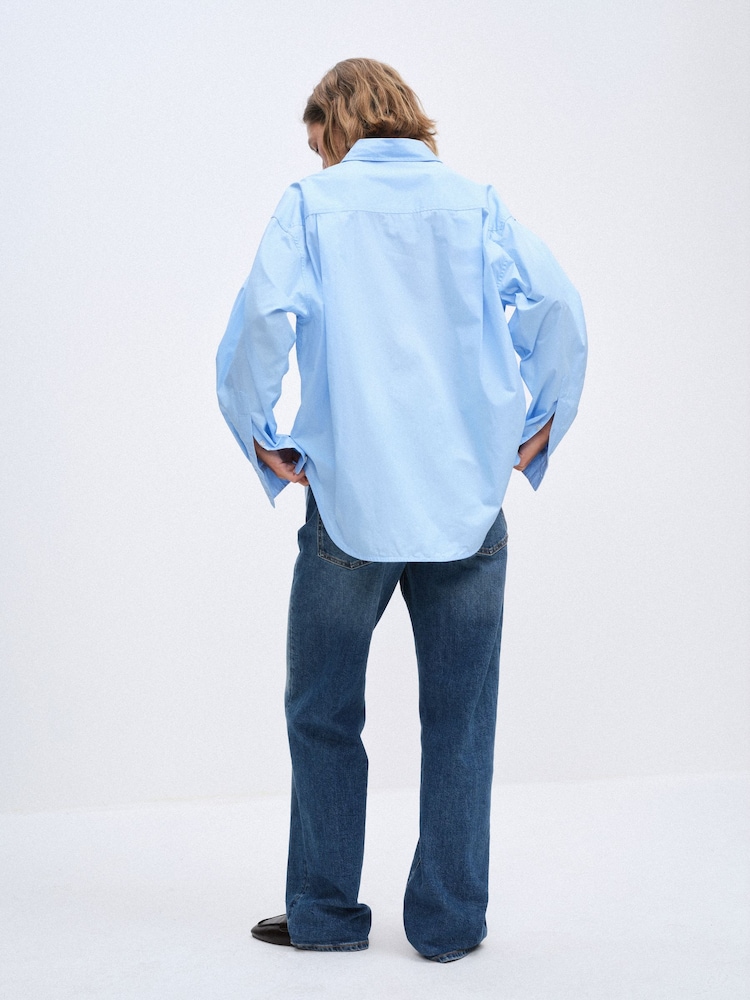 The Set Oversized Shirt Blue - Image 5 of 5