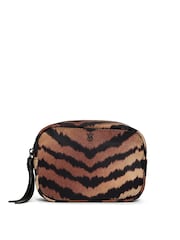 Victoria's Secret Brown Tiger Stripe Make Up Bag - Image 1 of 3