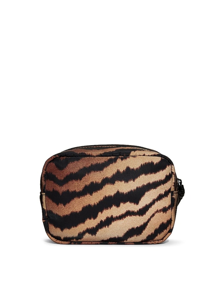 Victoria's Secret Brown Tiger Stripe Make Up Bag - Image 2 of 3 Victoria's Secret Brown Tiger Stripe Make Up Bag - Image 2 of 3
