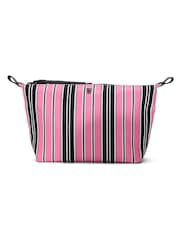 Victoria's Secret Pink Black Stripe 2 Piece Makeup Bag - Image 1 of 3