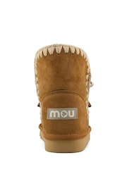 Mou Brown Eskimo 18 Sheepskin Lined Scoubidou Lace Detail Boots - Image 5 of 5