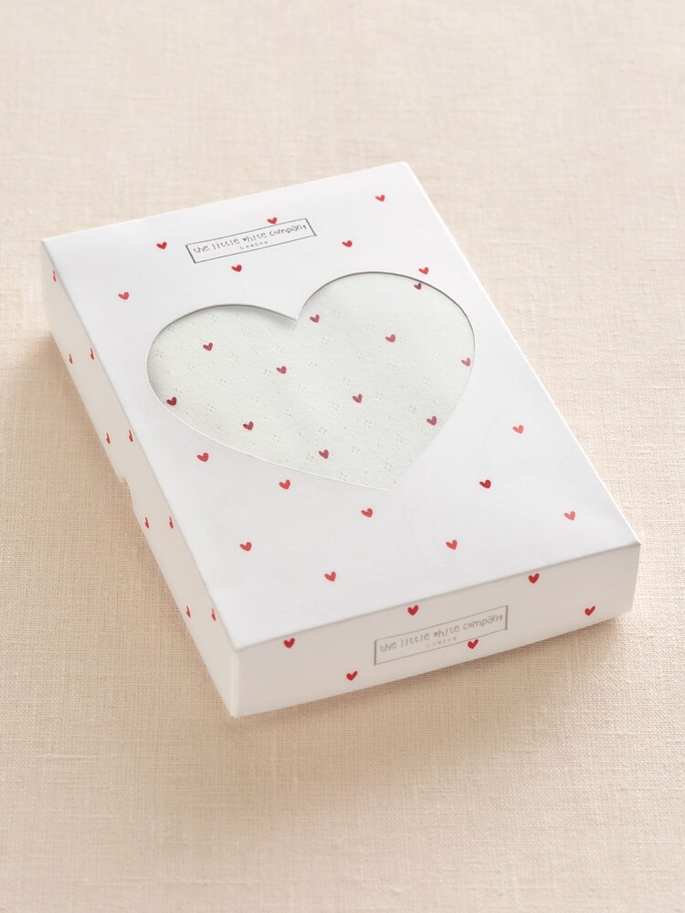 The White Company White Cotton Heart Pointelle New Arrival Gift Set - Image 4 of 4