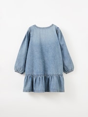 Cotton On Mid Blue Betty Bow Front Denim Dress - Image 2 of 3
