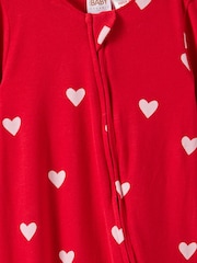 Cotton On Red Long Sleeve Zip Sleepsuit - Image 2 of 3