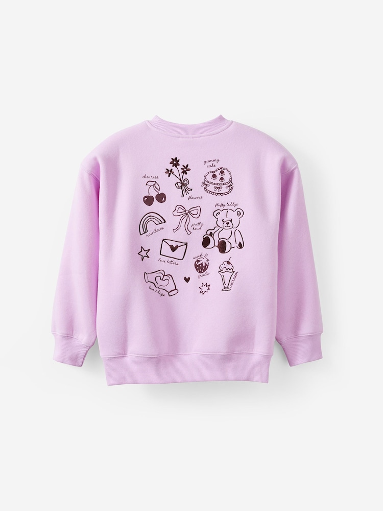 Cotton On Pink Sammy Oversized Crew Top - Image 2 of 3