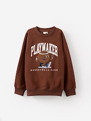 سیمی اوورسائزڈ کریو ٹاپ پر کاٹن - تصویر 1 از 3