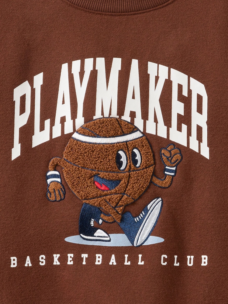 سیمی اوورسائزڈ کریو ٹاپ پر کاٹن - تصویر 2 از 3