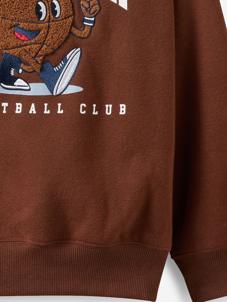 سیمی اوورسائزڈ کریو ٹاپ پر کاٹن - تصویر 3 از 3