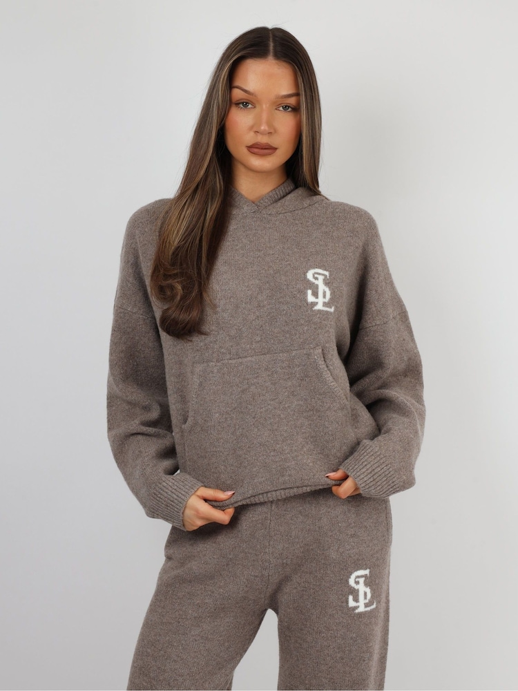 Simmi London Natural Mari Simmi Studios Knitted Hoodie - Image 4 of 4