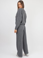 Simmi London Grey Faye Studios Soft Touch Crew Neck Sweat Top - Image 4 of 5