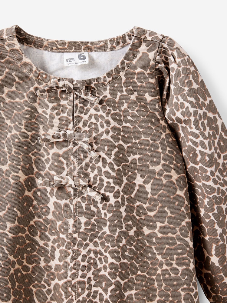 Cotton On Cream Betty Bow Front Denim Dress - Image 3 of 3