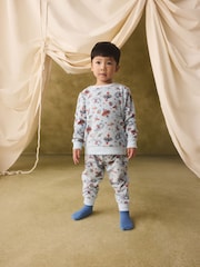 Light Blue Cath Kidston Space Single Cosy Fleece Pyjamas - Image 1 of 10