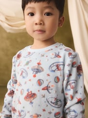 Light Blue Cath Kidston Space Single Cosy Fleece Pyjamas - Image 10 of 10