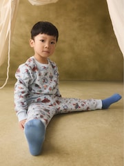 Light Blue Cath Kidston Space Single Cosy Fleece Pyjamas - Image 2 of 10