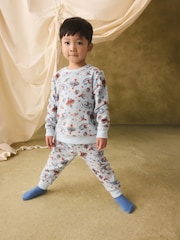 Light Blue Cath Kidston Space Single Cosy Fleece Pyjamas - Image 4 of 10