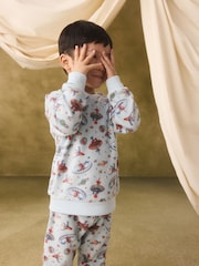 Light Blue Cath Kidston Space Single Cosy Fleece Pyjamas - Image 7 of 10