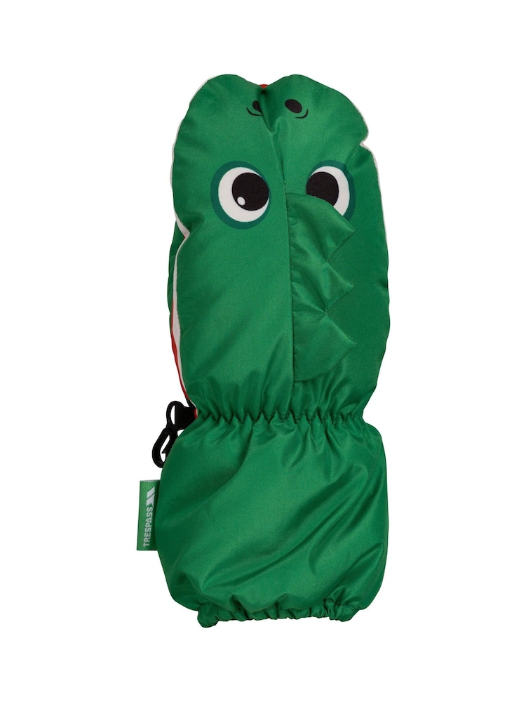 Trespass Green Playful Kids Mitten Gloves - Image 1 of 4