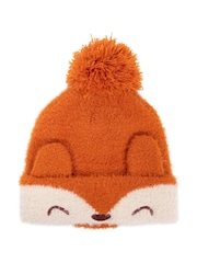 Trespass Orange Mr Foy Fox Knitted Pom Beanie - Image 1 of 4