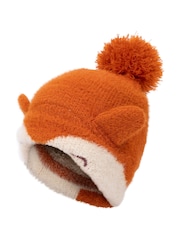 Trespass Orange Mr Foy Fox Knitted Pom Beanie - Image 2 of 4