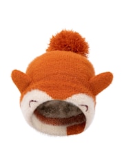 Trespass Orange Mr Foy Fox Knitted Pom Beanie - Image 3 of 4