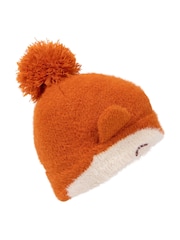 Trespass Orange Mr Foy Fox Knitted Pom Beanie - Image 4 of 4