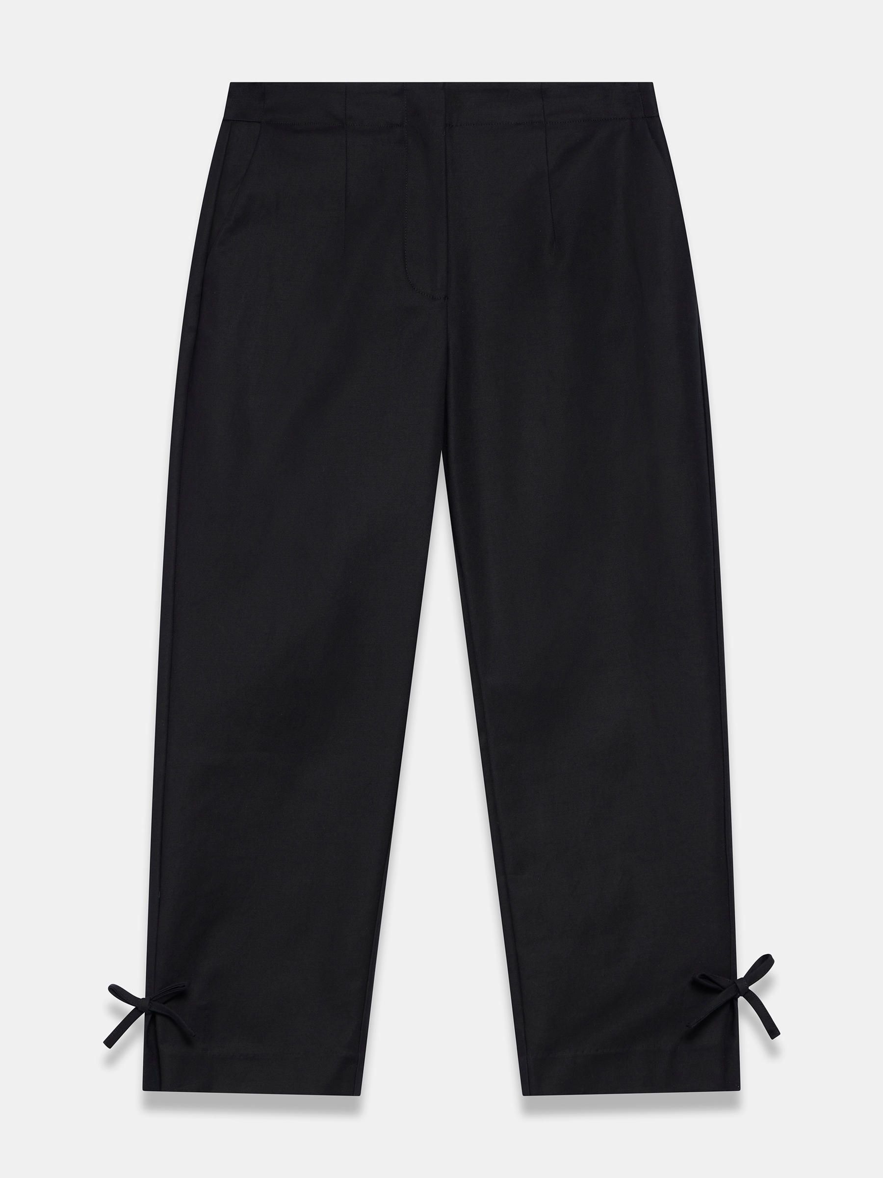 Buy Mint Velvet Black Cotton Blend Capri Trousers from Next USA