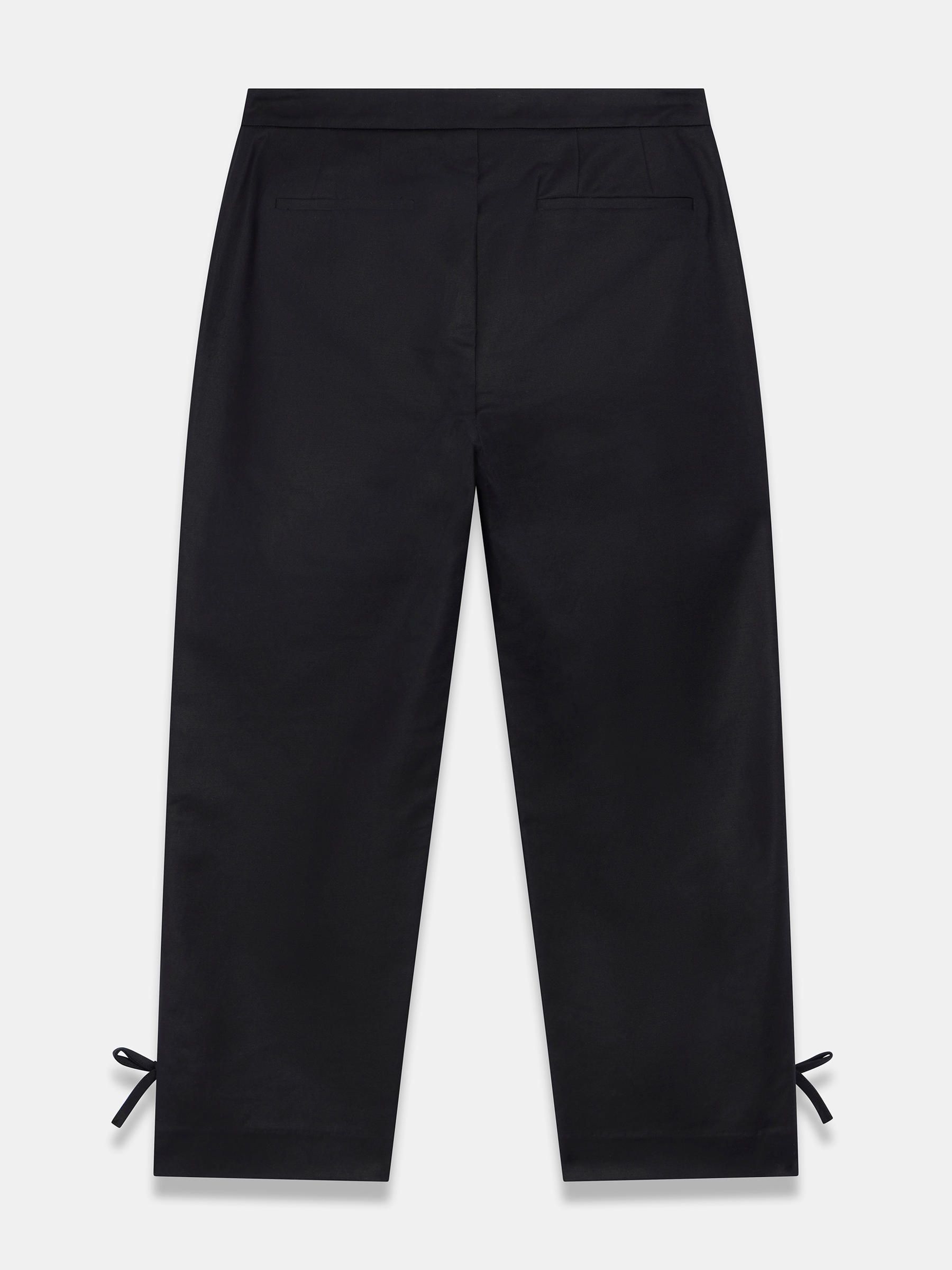 Buy Mint Velvet Black Cotton Blend Capri Trousers from Next USA