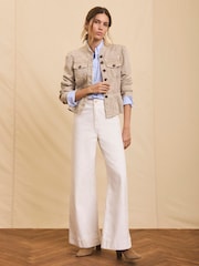 Mint Velvet Natural Military Peplum Jacket - Image 1 of 8