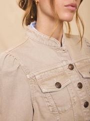 Mint Velvet Natural Military Peplum Jacket - Image 5 of 8