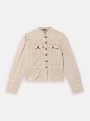 Mint Velvet Natural Military Peplum Jacket - Image 7 of 8