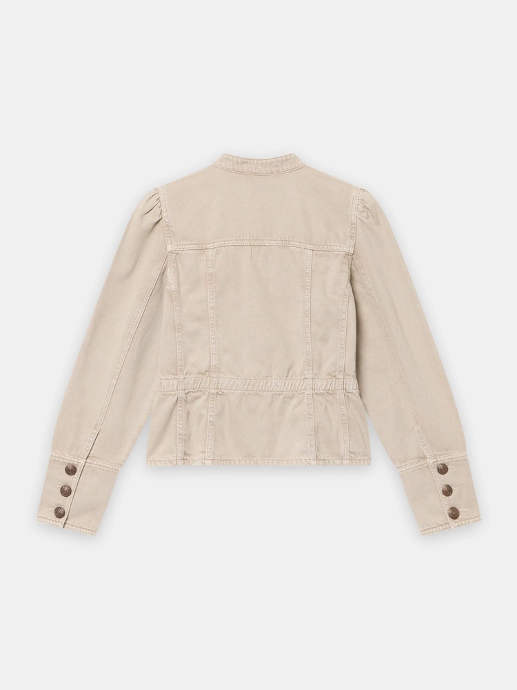 Mint Velvet Natural Military Peplum Jacket - Image 8 of 8