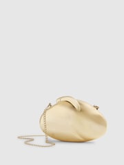 River Island Gold Hard Shell Metallic Clutch Bag - Image 3 of 6