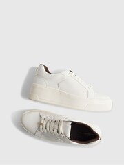 River Island White Lace Up Flatform Trainers - Image 5 of 6