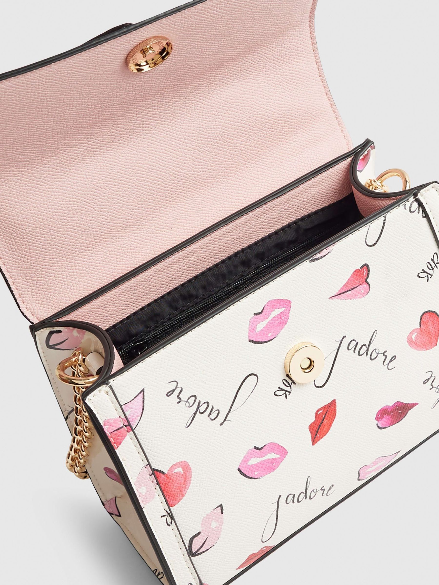 Buy River Island Cream Kiss Mini Jadore Tote Cross-Body Bag from