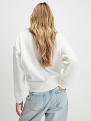 River Island Cream Embroidered Floral Sweatshirt - Image 4 of 4