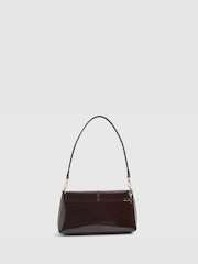 River Island Brown Patent Bar Front Clutch Bag - Image 3 of 5