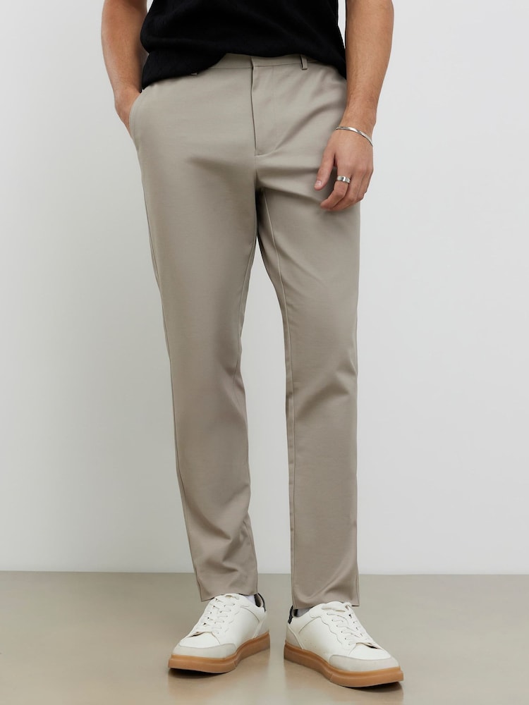 River Island Slim Fit Smart Chino Trousers - Image 1 of 4 River Island Slim Fit Smart Chino Trousers - Image 1 of 4