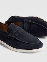 River Island Blue Suede Smart Loafers - Image 5 of 5